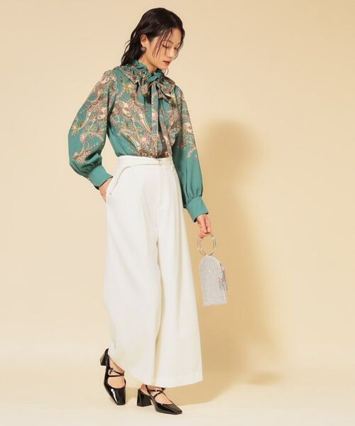 SunaUna / スーナウーナ パンツ | 【COLLECTION LINE】ベルト付ガウチョパンツ | 詳細12