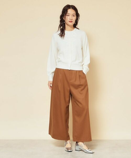 SunaUna / スーナウーナ パンツ | 【COLLECTION LINE】ベルト付ガウチョパンツ | 詳細7