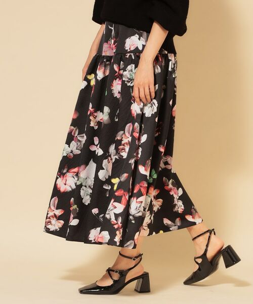 SunaUna / スーナウーナ ロング・マキシ丈スカート | 【COLLECTION LINE】花柄タックスカート | 詳細2
