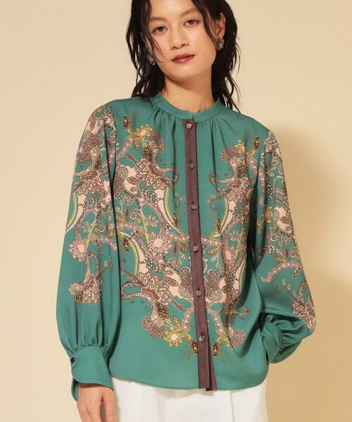 SunaUna / スーナウーナ シャツ・ブラウス | 【COLLECTION LINE】オリエンタルパネル柄ブラウス | 詳細2