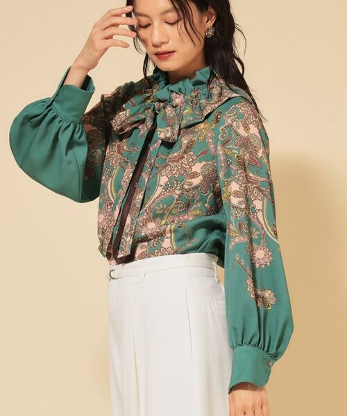 SunaUna / スーナウーナ シャツ・ブラウス | 【COLLECTION LINE】オリエンタルパネル柄ブラウス | 詳細5