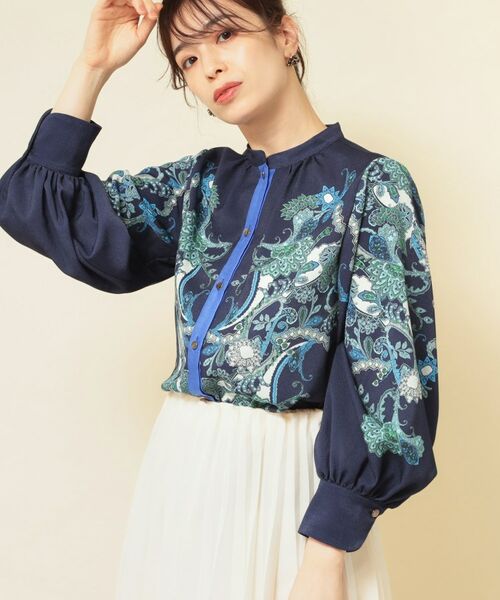 SunaUna / スーナウーナ シャツ・ブラウス | 【COLLECTION LINE】オリエンタルパネル柄ブラウス | 詳細9