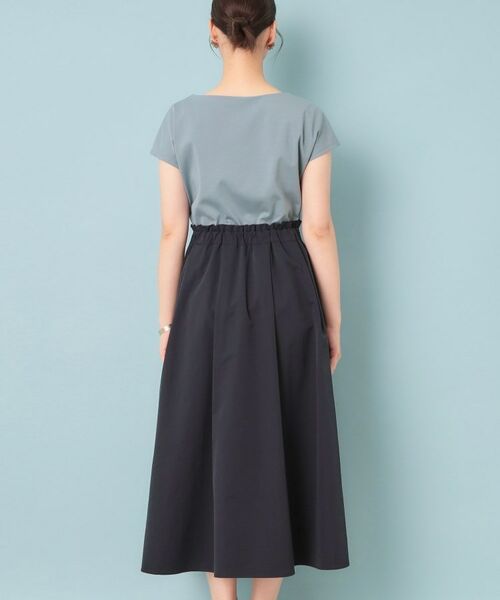 SunaUna / スーナウーナ ロング・マキシ丈ワンピース | 【ジャージ×タフタ／レース】異素材ドッキングワンピース | 詳細11