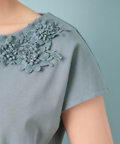 SunaUna / スーナウーナ ロング・マキシ丈ワンピース | 【ジャージ×タフタ／レース】異素材ドッキングワンピース | 詳細13