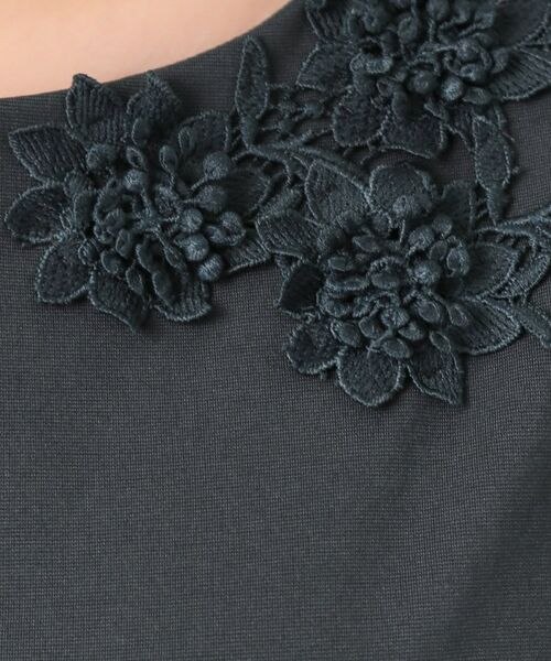 SunaUna / スーナウーナ ロング・マキシ丈ワンピース | 【ジャージ×タフタ／レース】異素材ドッキングワンピース | 詳細7