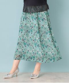 SunaUna / スーナウーナ ロング・マキシ丈スカート | 【&yours project／S～L】レース柄フレアスカート