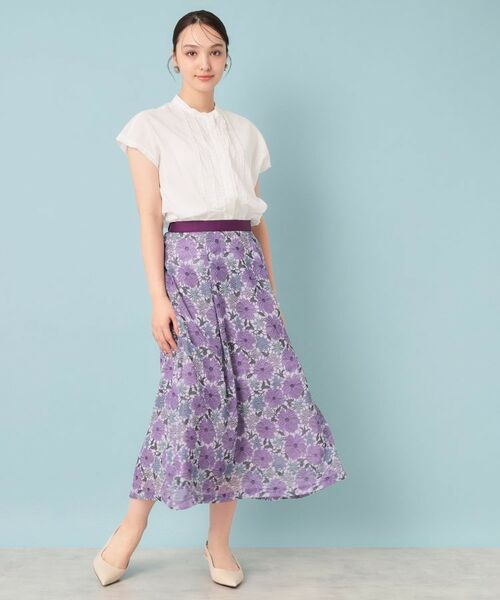 SunaUna / スーナウーナ ロング・マキシ丈スカート | 【&yours project/S~L】レース柄フレアスカート | 詳細4