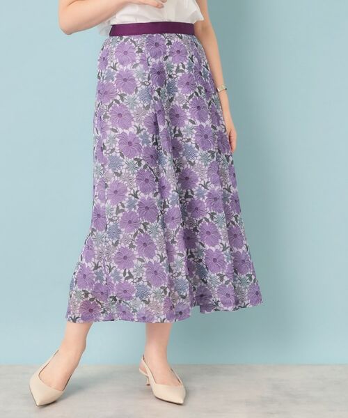 SunaUna / スーナウーナ ロング・マキシ丈スカート | 【&yours project/S~L】レース柄フレアスカート | 詳細8