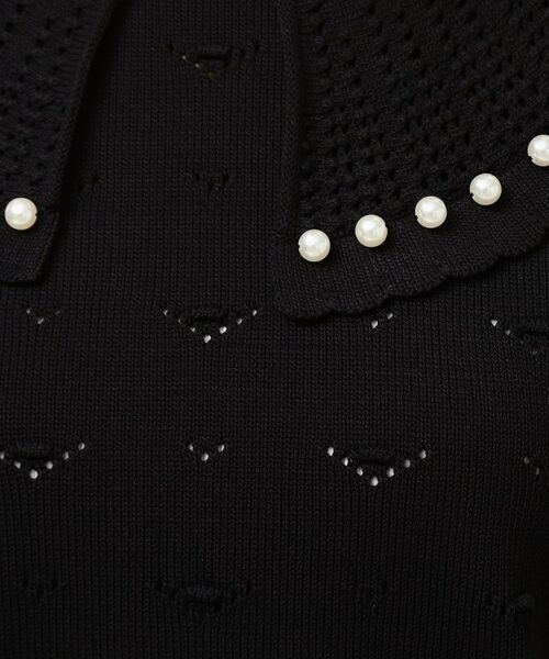 SunaUna / スーナウーナ ニット・セーター | 【COLLECTION LINE】透かしパール調ニット | 詳細10