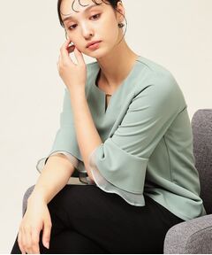 SunaUna / スーナウーナ カットソー | 【4色展開／袖ラッフル】プルオーバー