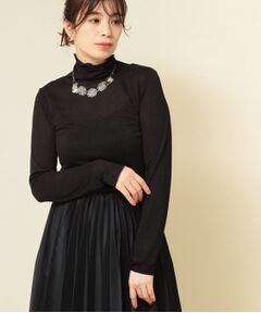 SunaUna / スーナウーナ カットソー | 【ラメ／シアー】ハイネックカットソー