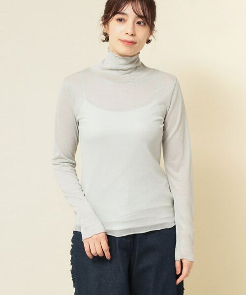 SunaUna / スーナウーナ カットソー | 【ラメ／シアー】ハイネックカットソー | 詳細10