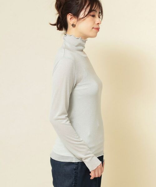 SunaUna / スーナウーナ カットソー | 【ラメ／シアー】ハイネックカットソー | 詳細11