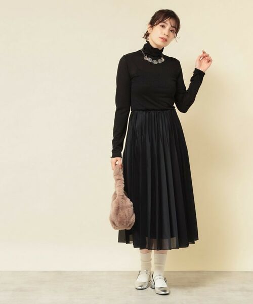 SunaUna / スーナウーナ カットソー | 【ラメ／シアー】ハイネックカットソー | 詳細2