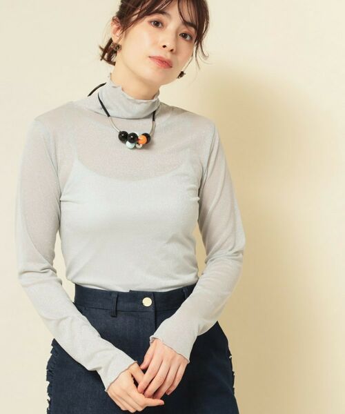 SunaUna / スーナウーナ カットソー | 【ラメ／シアー】ハイネックカットソー | 詳細7