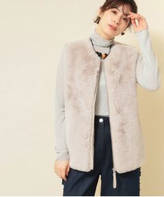 SunaUna / スーナウーナ ベスト | 【3色展開】フェイクファーベスト