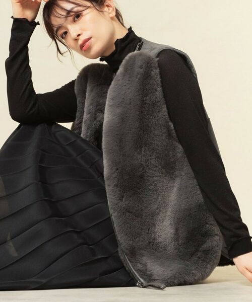 SunaUna / スーナウーナ ベスト | 【3色展開】フェイクファーベスト | 詳細8