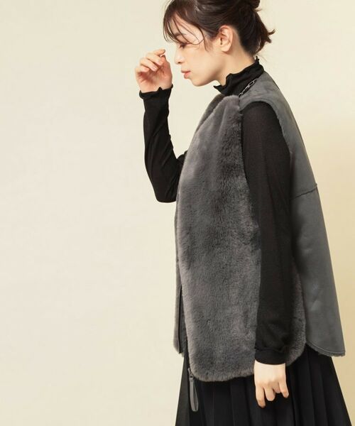 SunaUna / スーナウーナ ベスト | 【3色展開】フェイクファーベスト | 詳細9