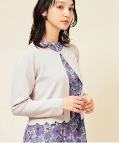 SunaUna / スーナウーナ カーディガン・ボレロ | 【4色展開／定番】スカラップボレロ