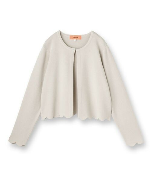 SunaUna / スーナウーナ カーディガン・ボレロ | 【4色展開／定番】スカラップボレロ | 詳細1