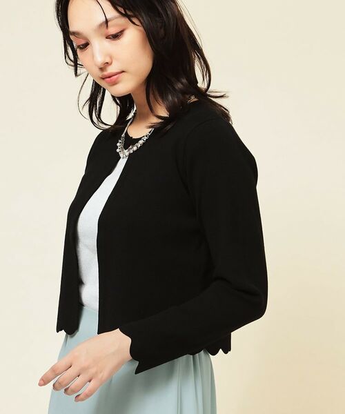 SunaUna / スーナウーナ カーディガン・ボレロ | 【4色展開／定番】スカラップボレロ | 詳細11