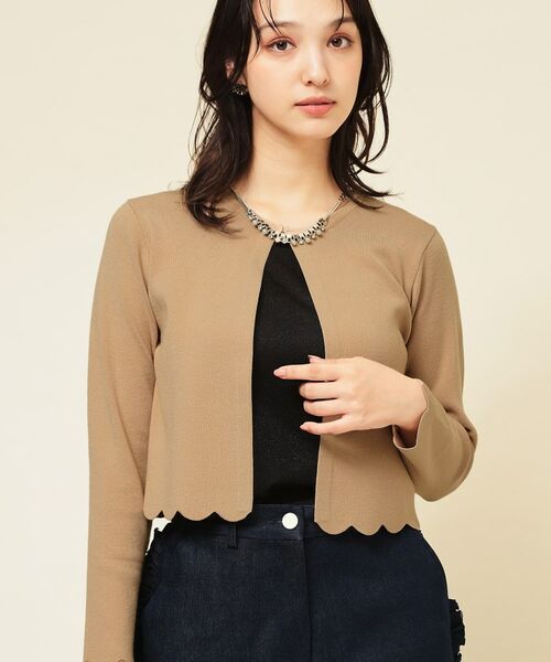 SunaUna / スーナウーナ カーディガン・ボレロ | 【4色展開／定番】スカラップボレロ | 詳細13