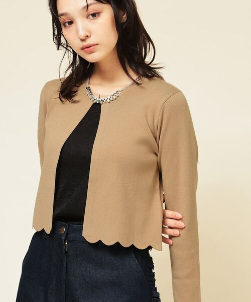 SunaUna / スーナウーナ カーディガン・ボレロ | 【4色展開／定番】スカラップボレロ | 詳細14
