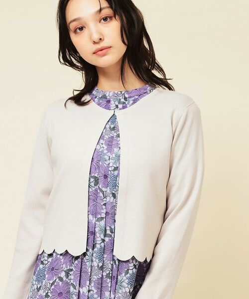 SunaUna / スーナウーナ カーディガン・ボレロ | 【4色展開／定番】スカラップボレロ | 詳細8