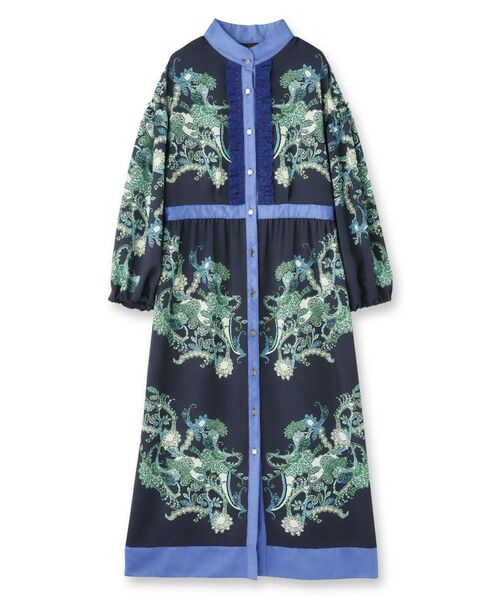 SunaUna / スーナウーナ ミニ丈・ひざ丈ワンピース | 【COLLECTION LINE】オリエンタルパネル柄ワンピース | 詳細1