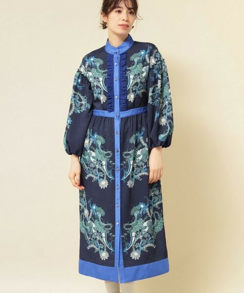 SunaUna / スーナウーナ ミニ丈・ひざ丈ワンピース | 【COLLECTION LINE】オリエンタルパネル柄ワンピース | 詳細10