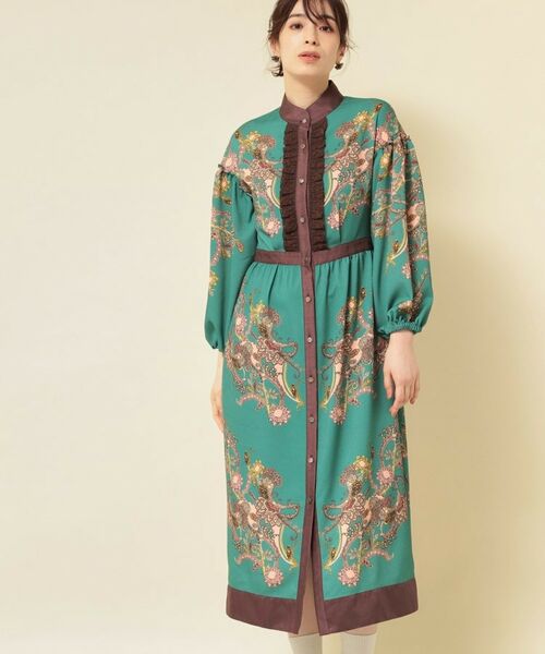 SunaUna / スーナウーナ ミニ丈・ひざ丈ワンピース | 【COLLECTION LINE】オリエンタルパネル柄ワンピース | 詳細2