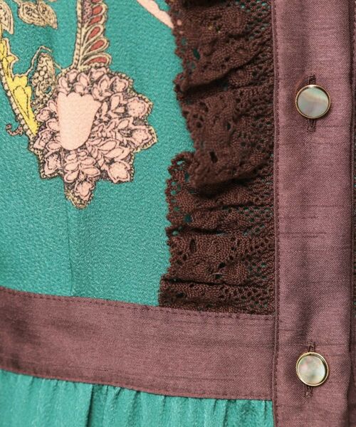 SunaUna / スーナウーナ ミニ丈・ひざ丈ワンピース | 【COLLECTION LINE】オリエンタルパネル柄ワンピース | 詳細5