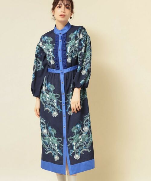 SunaUna / スーナウーナ ミニ丈・ひざ丈ワンピース | 【COLLECTION LINE】オリエンタルパネル柄ワンピース | 詳細6