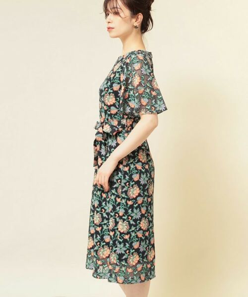 SunaUna / スーナウーナ ミニ丈・ひざ丈ワンピース | 【オパール加工レース／リボン付き】フィット＆フレアワンピース | 詳細11