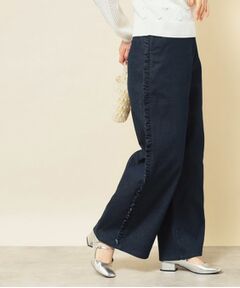 SunaUna / スーナウーナ パンツ | 【COLLECTION LINE】フリルデニム