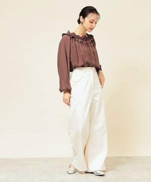 SunaUna / スーナウーナ パンツ | 【COLLECTION LINE】フリルデニム | 詳細2