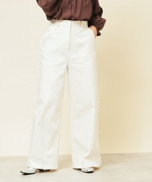 SunaUna / スーナウーナ パンツ | 【COLLECTION LINE】フリルデニム | 詳細3