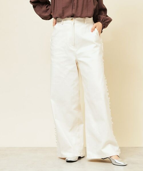 SunaUna / スーナウーナ パンツ | 【COLLECTION LINE】フリルデニム | 詳細4