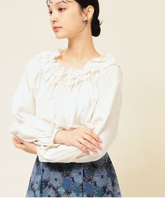 SunaUna / スーナウーナ シャツ・ブラウス | 【衿フリル／衿調節可】リボンブラウス