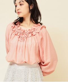 SunaUna / スーナウーナ シャツ・ブラウス | 【衿フリル／衿調節可】リボンブラウス