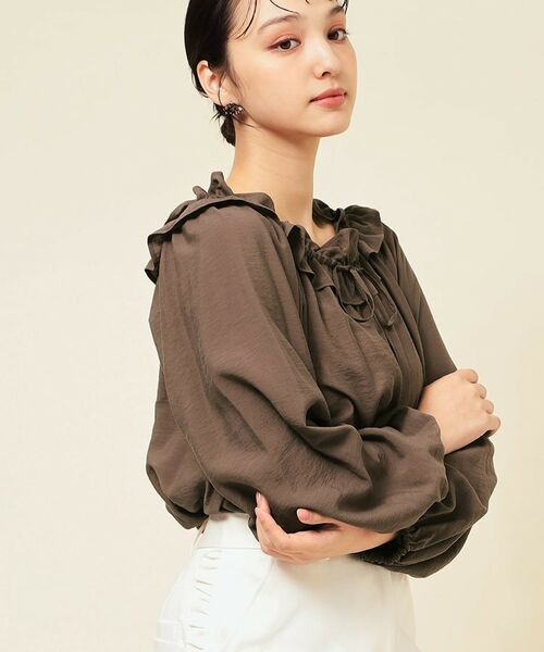 SunaUna / スーナウーナ シャツ・ブラウス | 【衿フリル／衿調節可】リボンブラウス | 詳細18