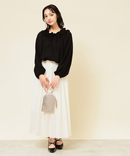 SunaUna / スーナウーナ シャツ・ブラウス | 【衿フリル／衿調節可】リボンブラウス | 詳細3