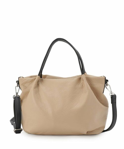 SunaUna / スーナウーナ トートバッグ | 【2WAY/オリジナルプリント裏使用】タックトートバック | 詳細1