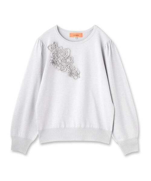 SunaUna / スーナウーナ ニット・セーター | 【SS~Lサイズ展開/チュール刺繍】クラフトニット | 詳細1