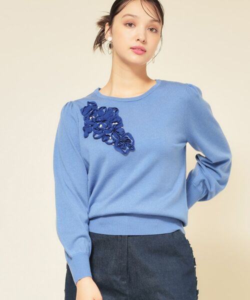 SunaUna / スーナウーナ ニット・セーター | 【SS~Lサイズ展開/チュール刺繍】クラフトニット | 詳細15