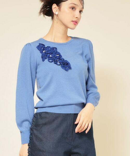 SunaUna / スーナウーナ ニット・セーター | 【SS~Lサイズ展開/チュール刺繍】クラフトニット | 詳細16