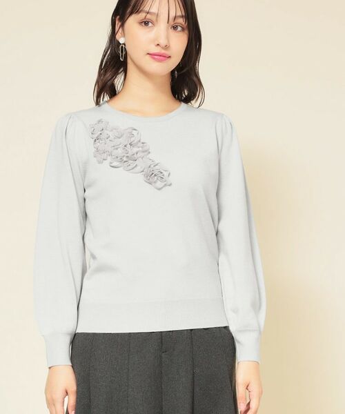 SunaUna / スーナウーナ ニット・セーター | 【SS~Lサイズ展開/チュール刺繍】クラフトニット | 詳細18