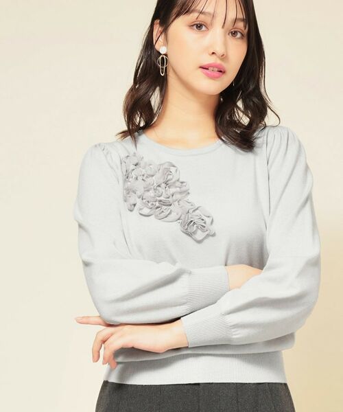 SunaUna / スーナウーナ ニット・セーター | 【SS~Lサイズ展開/チュール刺繍】クラフトニット | 詳細6