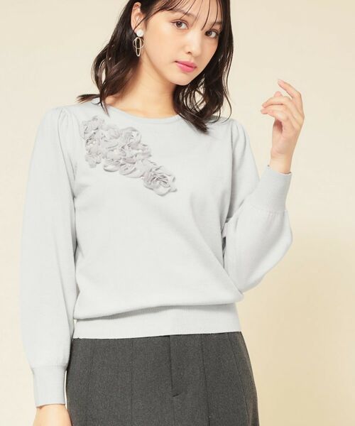 SunaUna / スーナウーナ ニット・セーター | 【SS~Lサイズ展開/チュール刺繍】クラフトニット | 詳細7