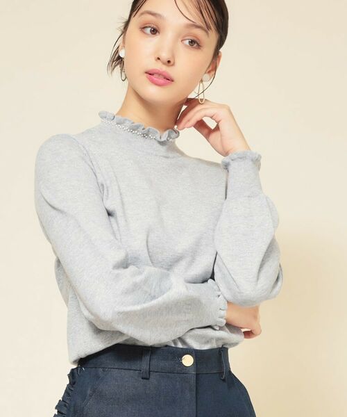 SunaUna / スーナウーナ ニット・セーター | 【SS～Lサイズ展開／6色展開】パール調ニット | 詳細14
